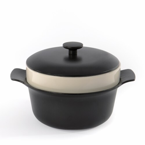BergHOFF Ron 10-Inch Cast Iron Dutch Oven 4.4Qt., Black Perspective: back