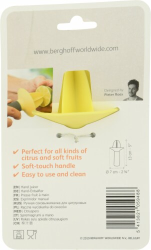 BergHOFF Leo Polypropylene Hand Juicer - Yellow Perspective: back