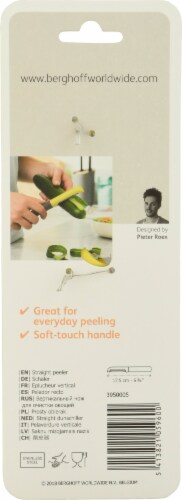 BergHOFF Leo Stainless Steel Straight Peeler - Yellow Perspective: back