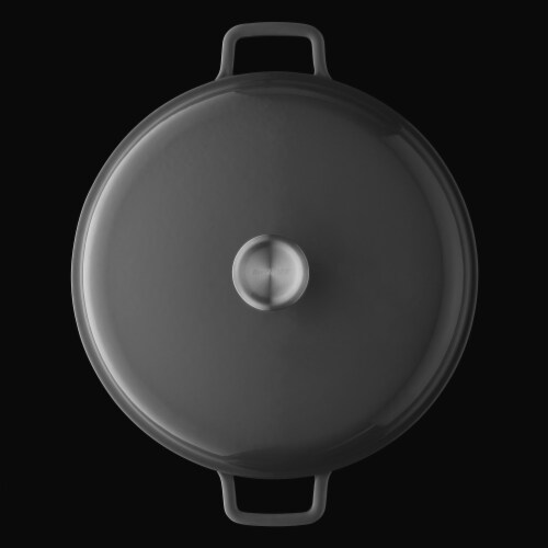 BergHOFF Cast Iron Covered Casserole - Grey Perspective: back
