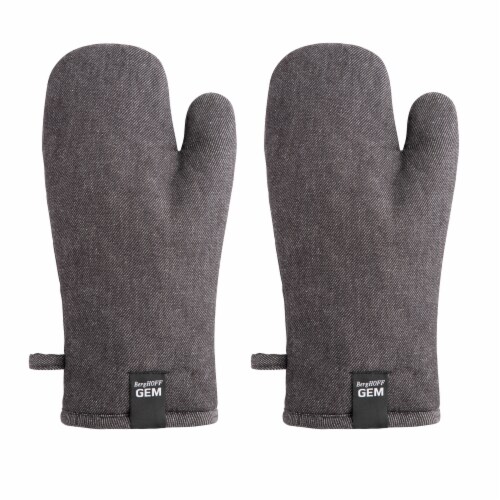 BergHOFF Gem Oven Glove Set - Black Denim Perspective: back