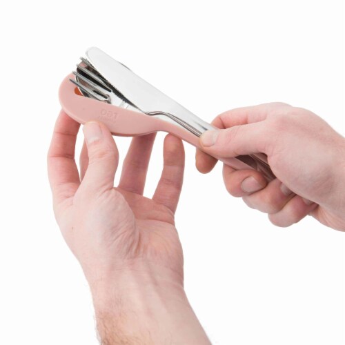 BergHOFF Leo Stainless Steel Travel Flatware Set & Holder Perspective: back