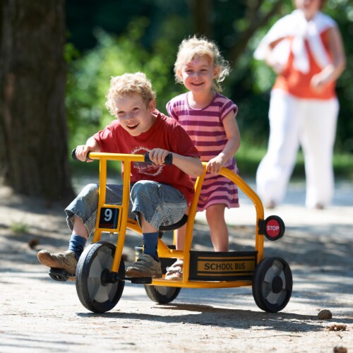 Winther Circleline School Bus Tricycle - Yellow Perspective: back