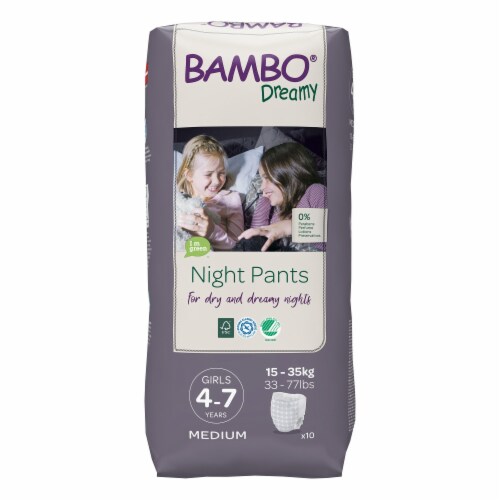 Bambo Nature Potty Training Pants for Girls, Skin Friendly, Ages 4 to 7, 10 Ct Perspective: back