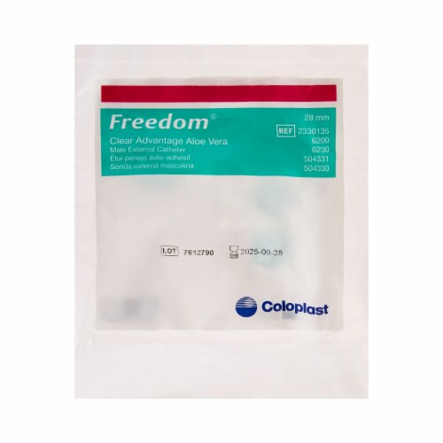 Clear Advantage Silicone Male External Catheter 28 mm 100 per Case Perspective: back