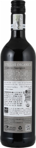Stellar Organics Cabernet Sauvignon South Africa Red Wine Perspective: back