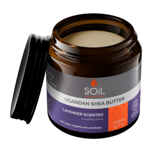SOiL Organic Shea Butter - Lavender Scented 100ml Perspective: back