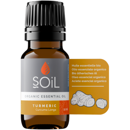 SOiL Organic Turmeric Essential Oil (Curcuma Longa) 10ml Perspective: back