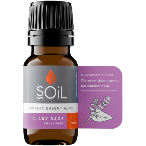 SOiL Organic Clary Sage Essential Oil (Salvia Sclarea ) 10ml Perspective: back