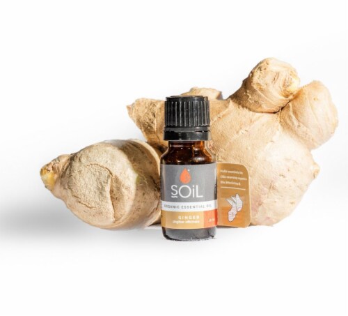 SOiL Organic Ginger Essential Oil (Zingiber Officinale) 10ml Perspective: back