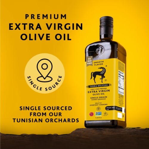 Terra Delyssa® First Cold Press Smooth Flavor Extra Virgin Olive Oil Perspective: back