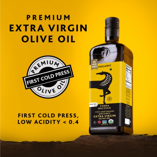 Terra Delyssa Extra Virgin Organic Olive Oil 34 fl oz Perspective: back