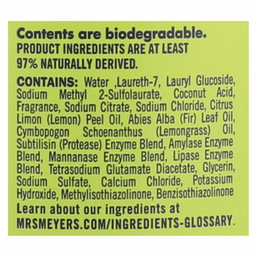 Mrs. Meyer's Clean Day - 2X Laundry Detergent - Lemon Verbana - Case of 6 - 64 oz Perspective: back