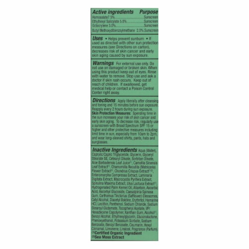 Alba Botanica - Even Advanced Natural Moisturizer Sea Moss SPF 15 - 2 fl oz Perspective: back