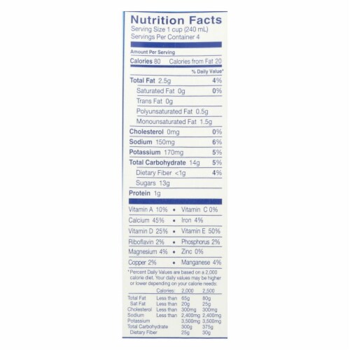 Almond Breeze - Almond Milk - Vanilla - Case of 12 - 32 fl oz. Perspective: back
