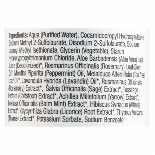 Beauty Without Cruelty Shampoo Rosemary Mint and Tea Tree - 16 fl oz Perspective: back