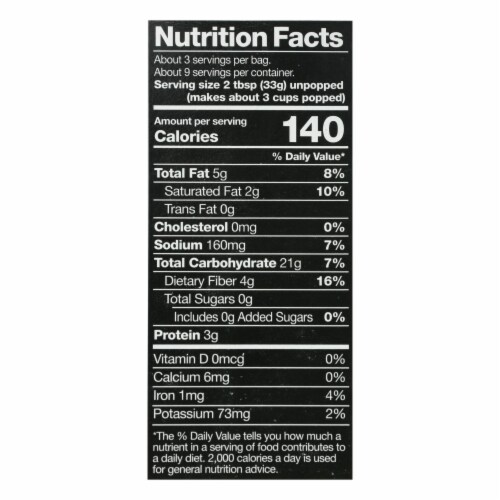 Black Jewell Microwave Popcorn - Butter - Case of 6 - 3-3.5 oz. bags each - 10.5 oz. Perspective: back