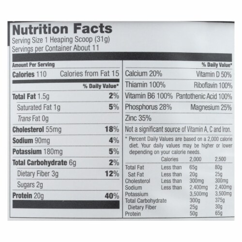 Designer Whey - Protein Powder - Chocolate - 12.7 oz Perspective: back