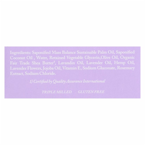 Dr. Woods Castile Bar Soap Lavender - 5.25 oz Perspective: back