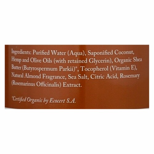 Dr. Woods Shea Vision Pure Castile Soap Almond with Organic Shea Butter - 8 fl oz Perspective: back