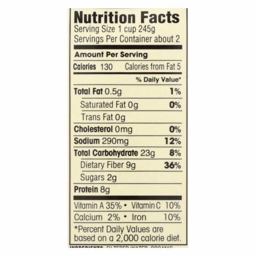 Dr. McDougall's Organic French Lentil Lower Sodium Soup - Case of 6 - 17.6 oz. Perspective: back