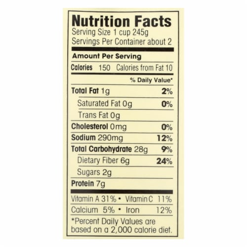 Dr. McDougall's Organic Black Bean Lower Sodium Soup - Case of 6 - 18 oz. Perspective: back