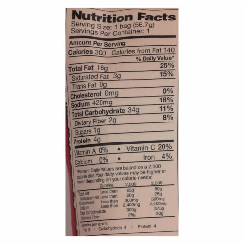 Dirty Chips - Potato Chips - Mesquite BBQ - Case of 25 - 2 oz. Perspective: back