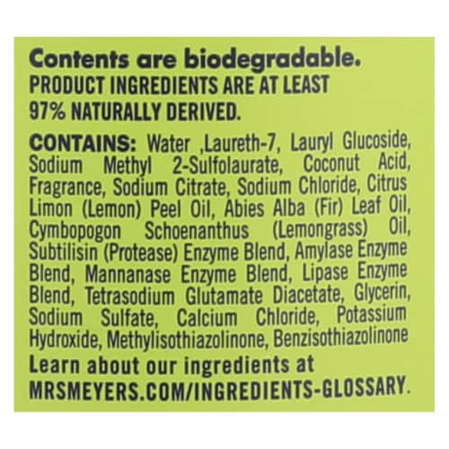 Mrs. Meyer's Clean Day - 2X Laundry Detergent - Lemon Verbana - Case of 6 - 64 oz Perspective: back