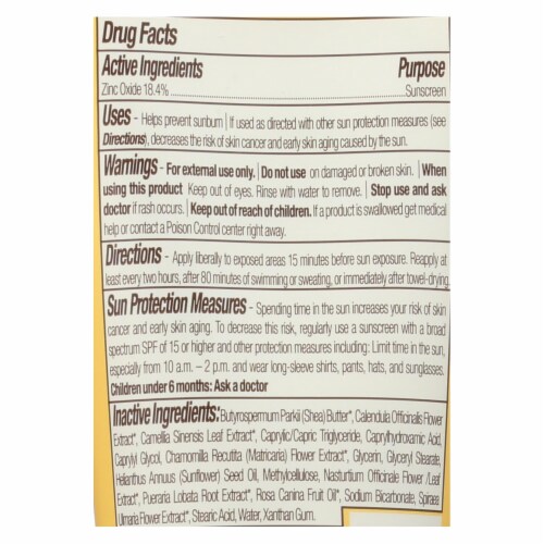 Babo Botanicals - Sunscreen - Clear Zinc Unscented SPF 30 - 3 oz Perspective: back
