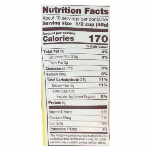 Bob's Red Mill - Oats - Organic Quick Cooking Rolled Oats - Whole Grain - Case of 4 - 16 oz. Perspective: back