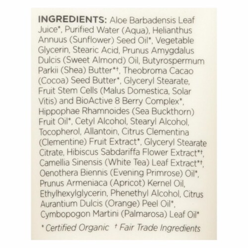 Andalou Naturals Hand Cream A Force of Nature Shea Butter + Sea Buckthorn Clementine 3.4 oz Perspective: back