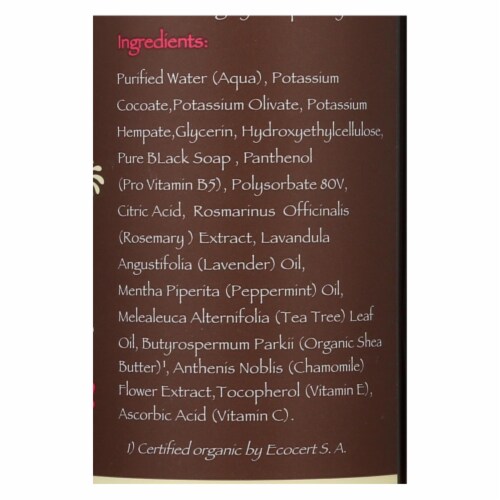 Dr. Woods Facial Cleanser Black Soap and Shea Butter - 8 fl oz Perspective: back