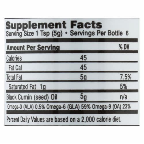 Amazing Herbs - Black Seed Oil - Cold Pressed - Premium - 1 fl oz - Pack of 3 Perspective: back