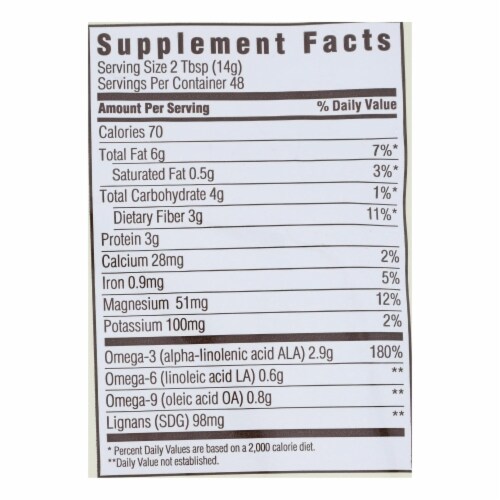 Spectrum Essentials Flaxseed - Organic - Ground - Premium - 24 oz Perspective: back