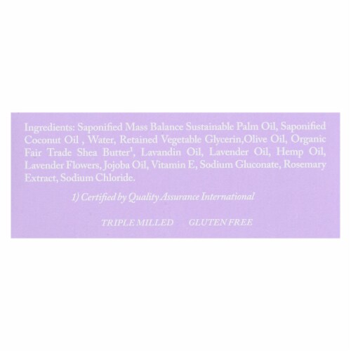 Dr. Woods Castile Bar Soap Lavender - 5.25 oz Perspective: back