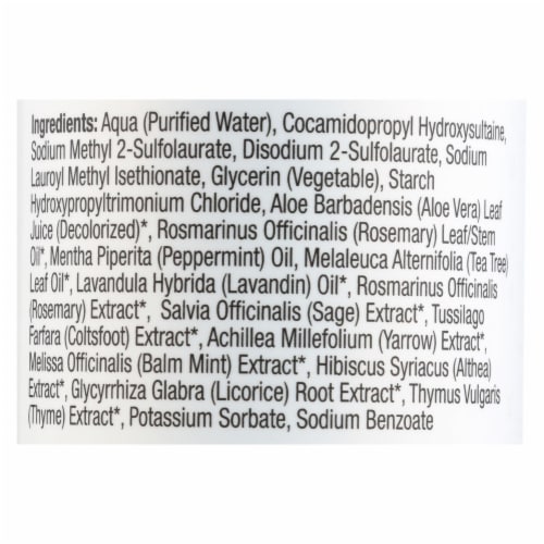 Beauty Without Cruelty Shampoo Rosemary Mint and Tea Tree - 16 fl oz Perspective: back