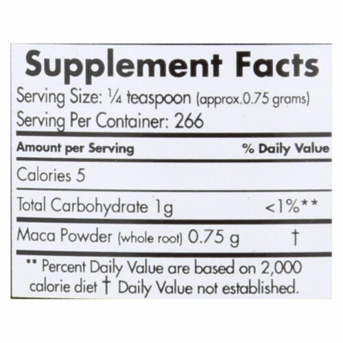 Maca Magic Powder Jar - 7.1 oz Perspective: back