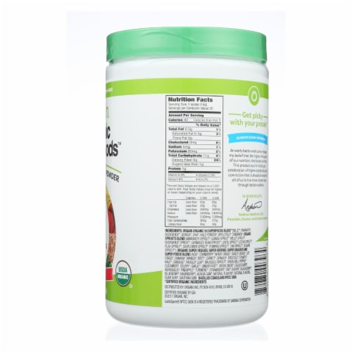 Orgain Organic Hydration Powder - Berry Punch - 0.62 lb. Perspective: back