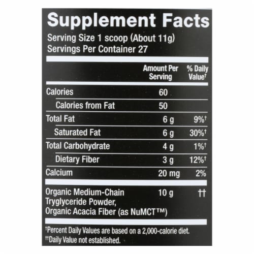 Nutiva - Powder Mct Vanilla - 1 Each - 10.6 OZ Perspective: back