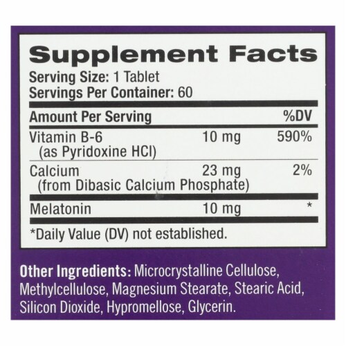 Natrol Advanced Sleep Melatonin - 10 mg - 60 Tablets Perspective: back