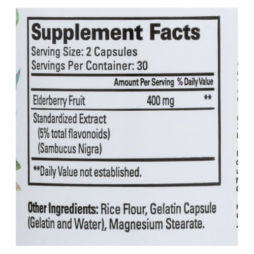 Quantum Elderberry Immune Defense Extract - 400 mg - 60 Capsules, Case ...