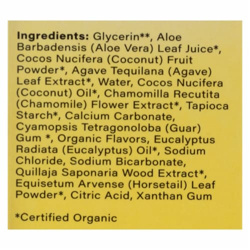 Radius Coconut Banana w Org Chamomile Flower & Coconut Oil Tthpst  - 3 OZ - Pack of 3 Perspective: back