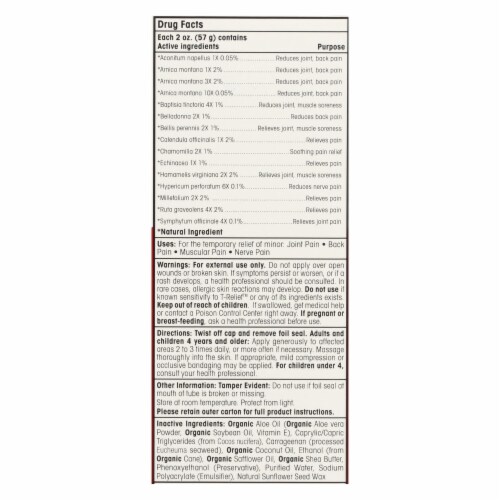 T-Relief - Pain Relief Ointment - Arnica plus 12 Natural Ingredients - 1.76 oz Perspective: back