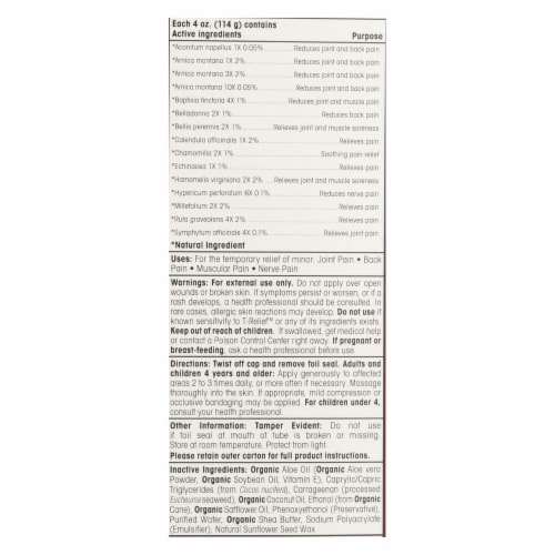 T-Relief - Pain Relief Ointment - Arnica plus 12 Natural Ingredients - 3.53 oz Perspective: back