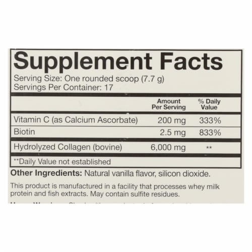 Youtheory Collagen - Powder - Vanilla - 4.7 oz Perspective: back