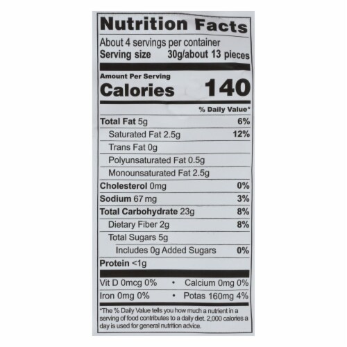 Artisan Tropic Cassava Strips - Sea Salt - Case of 12 - 4.5 oz. Perspective: back