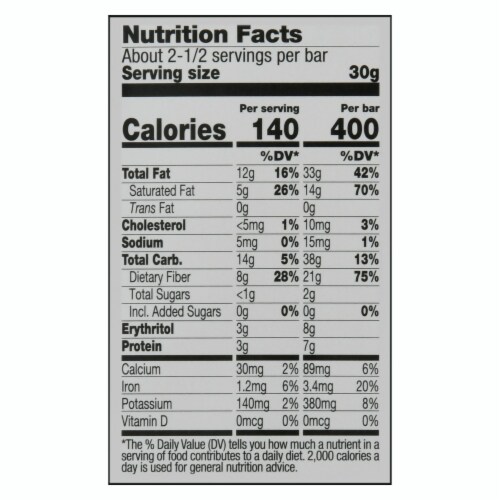 Lilys - Bar Chocolate 40% Hazelnut 2.8 oz (Pack of 12) Perspective: back