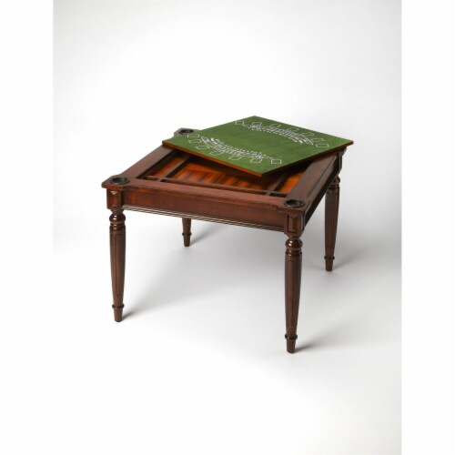 Vincent Plantation Cherry Multi-Game Card Table Perspective: back
