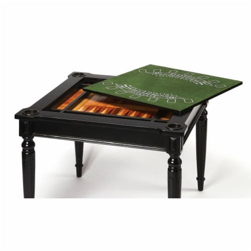 Vincent Black Licorice Multi-Game Card Table Perspective: back