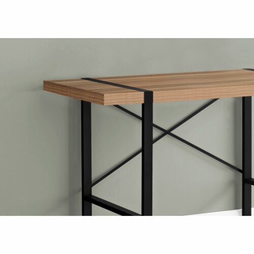 Ergode COMPUTER DESK - 48 L / LIGHT RECLAIMED WOOD / BLACK METAL Perspective: back